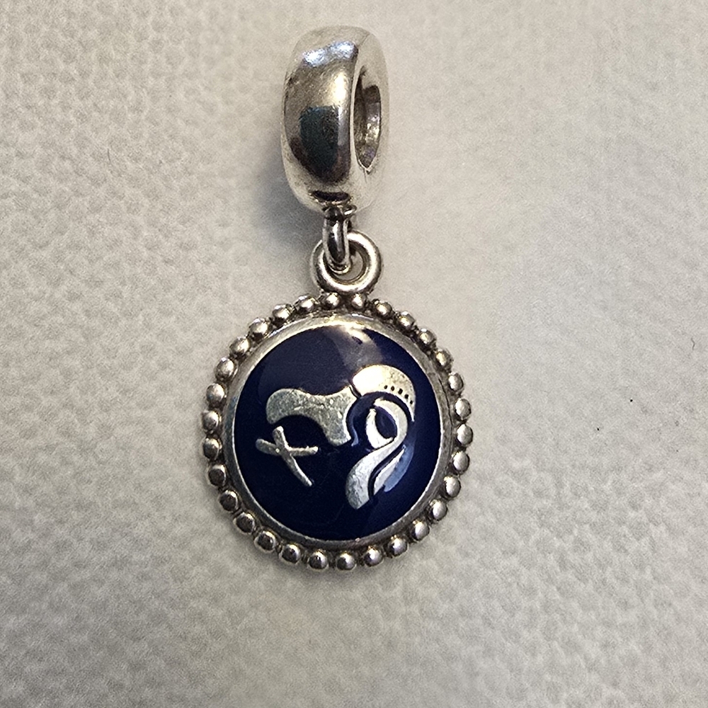Retired Pandora Aries Star Sign Dangle Charm